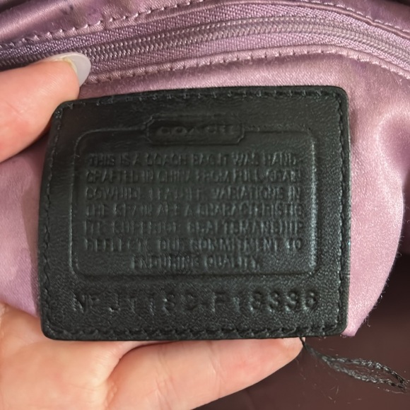 Coach F18336 Laura Signature In Black Leather Tote Purse - Picture 11 of 11